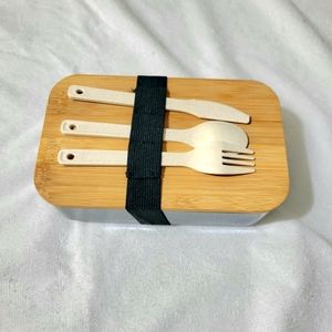 Japanese Bento Lunch Box with Cutlery